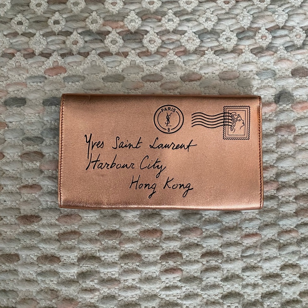 Yves Saint Laurent Metallic Copper Clutch